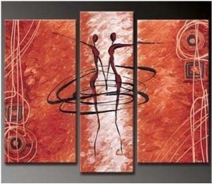Dancing Abstract Painting Decoration Unstretch