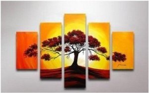 Sunrise Abstract Painting Decoration Unstretch