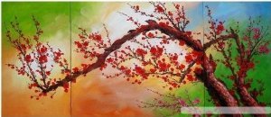Abstract Painting Decoration Blooming Stretched