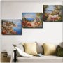 Mediterranean Painted Painting Decoration Unstretch