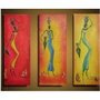 African Painted Painting Decoration Unstretch